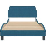 vidaXL Posteljni okvir z vzglavjem moder 100x200 cm žamet | Shoptok.si