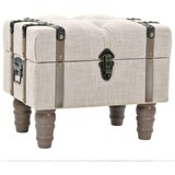 3 Set kom klupe za pohranu od masivnog drva i čelika 112 x 37 x 45 cm | shoptok.hr