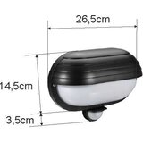 Maclean Zunanja stenska luč z PIR senzorjem MCE33 60W, 180 st., črne barve, (5000500587) | Shoptok.si
