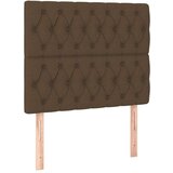  Okvir za krevet s uzglavljem tamnosmeđi 90x200 cm od tkanine | shoptok.hr