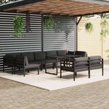  Vrtna sedežna garnitura 10-delna z blazinami aluminij antracit - - antracit siva - 59.45 - N/A - | Shoptok.si
