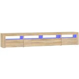Maison Chic TV omarica - TV stojalo - Televizijska omarica z LED lučkami sonoma hrast 240x35x40 cm, (21701972) | Shoptok.si