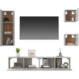  5-dijelni set TV ormarića siva betona konstruirano drvo | shoptok.hr