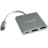 Gembird A-CM-HDMIF-05 type-C to HDMI + USB3.0 + PD aluminium Cene'.'