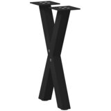  Noge za klub stolić u obliku slova X, 2 kom, crne, 28 x (42-43) cm, čelik | shoptok.hr