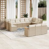 Maison Chic Seti vrtnega pohištva - Vrtna garnitura - Vrtni pohištvo set 13-delna z blazinami bež poli ratan, (21809155) | Shoptok.si