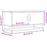 vidaXL TV omarica siva sonoma 80x34,5x40 cm inženirski les in kovina, (21606637) | Shoptok.si