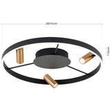 Orion DL 7-686/3-LED Prigušiva plafonska lampa BERLIN LED/50W/230V crna/zlatna | Eponuda.com