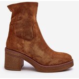 Boto Women's ankle boots with a heel Camel Argastis | Shoptok.si