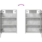  Kupaonski ormar s ogledalom Betonski sivi 40 x 10,5 x 60,5 cm | shoptok.hr