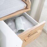 Roba Bela/v naravni barvi otroška komoda v hrastovem dekorju s previjalnim pultom 118x103x79 cm Lion – | Shoptok.si