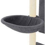  Penjalica za mačke sa stupovima za grebanje tamnosiva 130,5 cm | Eponuda.com
