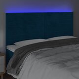  LED uzglavlje tamnoplavo 160x5x118/128 cm baršunasto | shoptok.hr