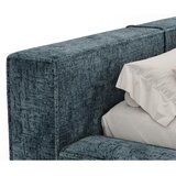 Maison de Rêve Prašno modra oblazinjena zakonska postelja s prostorom za shranjevanje z letvenim dnom 140x200 cm Voliera – | Shoptok.si