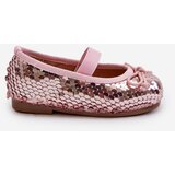 Boto Kids' Ballerina Flats Adorned with Sequins Pink Weries | ePonuda.com