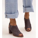D/CEO Black sandals on a block heel Millo | Shoptok.si