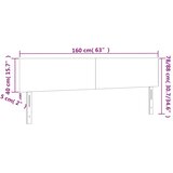  LED uzglavlje tamnosivo 160x5x78/88 cm od tkanine | shoptok.hr