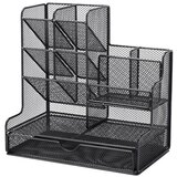 Metalni organizator za uredski pribor, crni | shoptok.hr