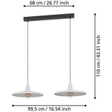 Eglo Visilica Miniera E27 2x40W bijela | shoptok.hr