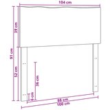  Uzglavlje s prirodnim rubom ROSTOCK Tamno smeđa 100 cm | shoptok.hr