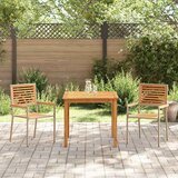  Vrtni set za objed 3 pcs Bež Čvrsto drvo akacije | shoptok.hr