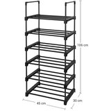  Industrijski Stalak za Cipele - Crni Loft Stil | shoptok.hr