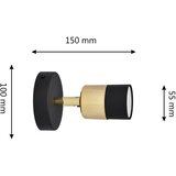  LED zidno spot svetlo TUBSSON 1xGU10/4,8W/230V crna/zlatna | Eponuda.com