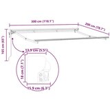  Retraktilna tenda Rumena in Bela 300 x 200 cm, (5000206762) | Shoptok.si