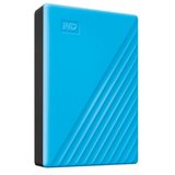 Western Digital WD My Passport 4TB prenosni trdi disk, združljiv z USB 3.0 in USB 2.0, Blue, maloprodajna različica | Shoptok.si