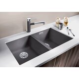 Blanco pomivalno korito subline 350/350-U z zgornjim delom sifona, črn (525987) | Shoptok.si