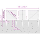 vidaXL Šesterokotna ograja Siva 0.8x50 m Jeklo, Šesterokotne ograje s konico 13 kos Ø32 mm 100 cm Galvanizirano jeklo | Shoptok.si