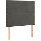 Box spring krevet s madracem tamnosivi 90x200 cm baršunasti | shoptok.hr