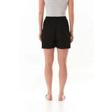 Dewberry 27145 Ribbed Drawstring Jersey Shorts-BLACK | Shoptok.si