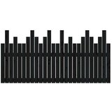  Zidno uzglavlje crni 166x3x80 cm od masivne borovine | shoptok.hr