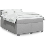 vidaXL Box spring postelja z vzmetnico svetlo siva 140x200 cm blago Cene