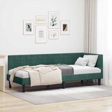  Kutni okvir kreveta Tamnozelena 80 cm x 200 cm Baršun | shoptok.hr
