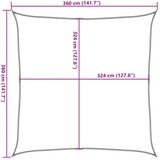  Jedro za zaštitu od sunca 160 g/m² smeđe 3,6 x 3,6 m HDPE | shoptok.hr