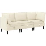  Set namještaja za dnevni boravak 3 pcs Krem Tkanina | Eponuda.com