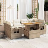vidaXL 7-dijelni set vrtnih sofa od poliratana s jastucima bež | shoptok.hr