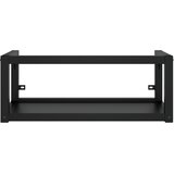 Zidni okvir za kupaonski umivaonik crni 79x38x31 cm željezni | shoptok.hr
