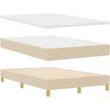Box Spring Krevet s Madracem i LED Krem 120x200 cm Tkanina | shoptok.hr