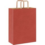  Papirnate vrećice 250 kom s ručkama crvene 26x12x35 cm | shoptok.hr