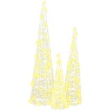  Božićno drvce 3 pcs Topla bijela 20 x 20 x 80 cm Akril | shoptok.hr