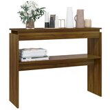  Konzolni stol smeđa boja hrasta 102x30x80 cm konstruirano drvo | shoptok.hr