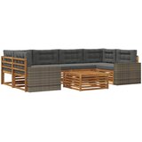  Set vanjskih sofa 7 kom. Prirodna i antracit Poliester | shoptok.hr
