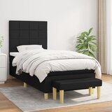 The Living Store Box spring postelja z vzmetnico črn 90x190 cm blago - Box Spring Postelja, (21503557) Cene