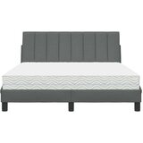  Krevet s madracem tamnosivi 120 x 200 cm od tkanine | shoptok.hr
