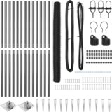vidaXL heksagonalna ograja Siva 1.6x25 m Jeklo, ograjni stebri z bodicami 13 kos Ø32 mm 180 cm Galvanizirano jeklo | Shoptok.si