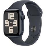 Apple watch se (2nd gen) [gps 44mm] smartwatch with midnight aluminum case with midnight sport band m/l. fitness and sleep trackers, crash detection, heart rate monitor, retina display Cene