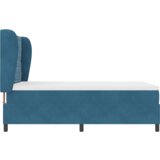 Box Spring Krevet s Madracem Tamnoplavi 160x200 cm Baršun | shoptok.hr
